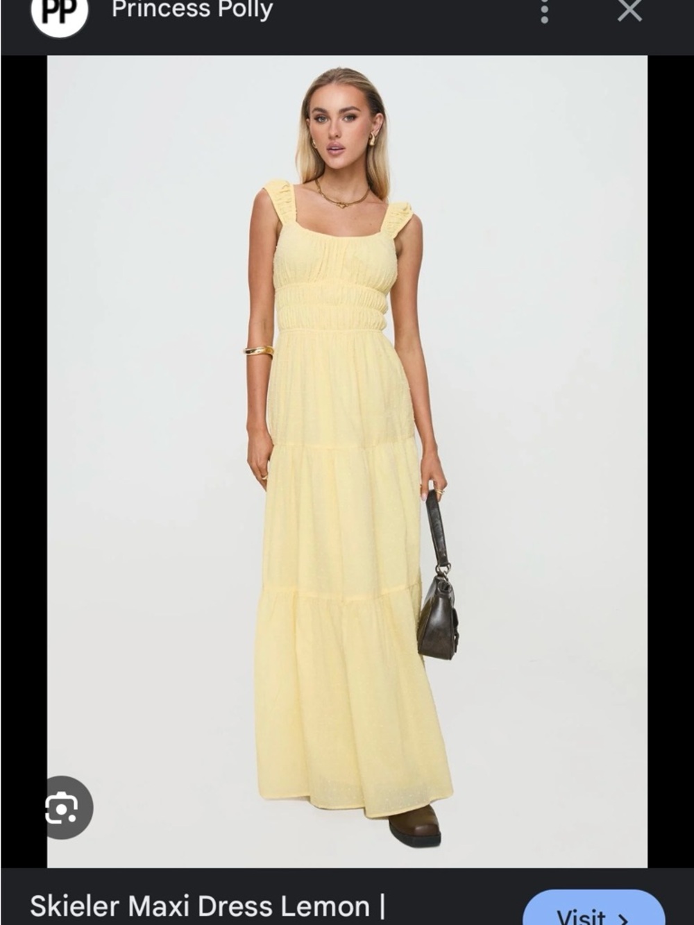 Princess Polly Skieler Maxi Dress - Size 8